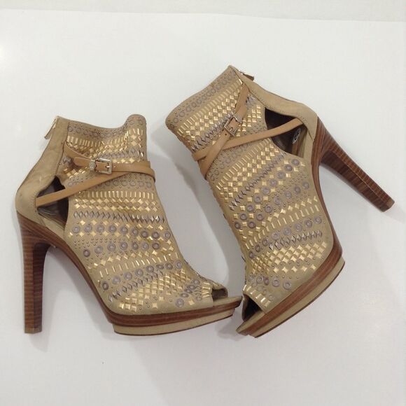 BCBGMAXAZRIA WEST2 Peek Toe Ankle Bootie Sandals - Picture 4 of 8